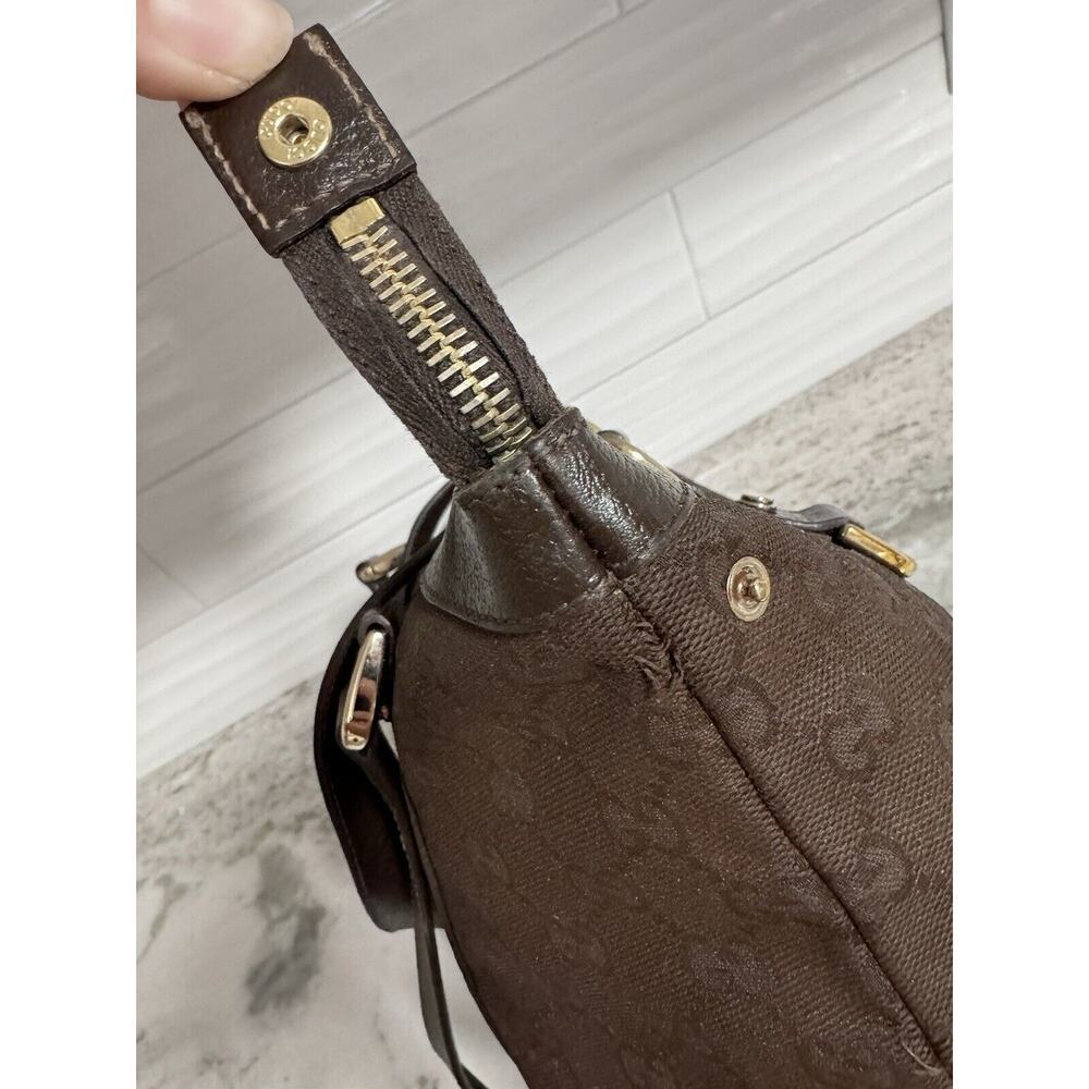 Auth Gucci GG Canvas Brown Abbey Tote Handbag - Picture 12 of 16
